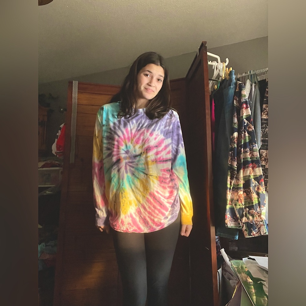 Tie die long sleeve shirt